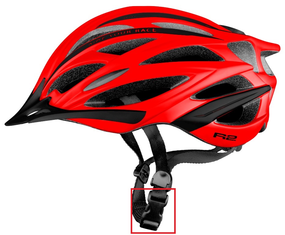 Náhradní upínací přezka cyklistické helmy